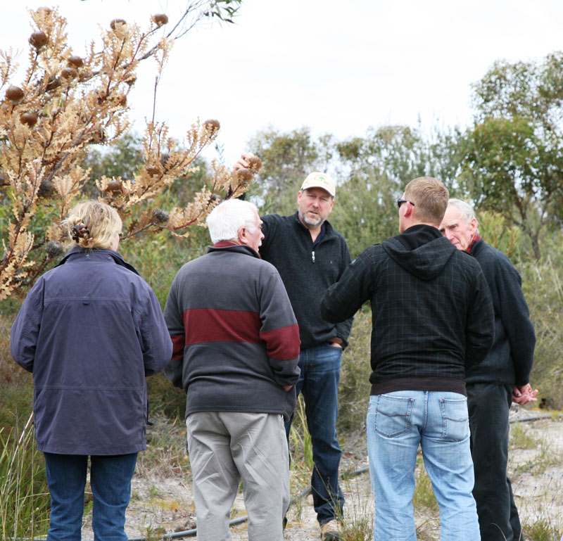 People meeting in the bush