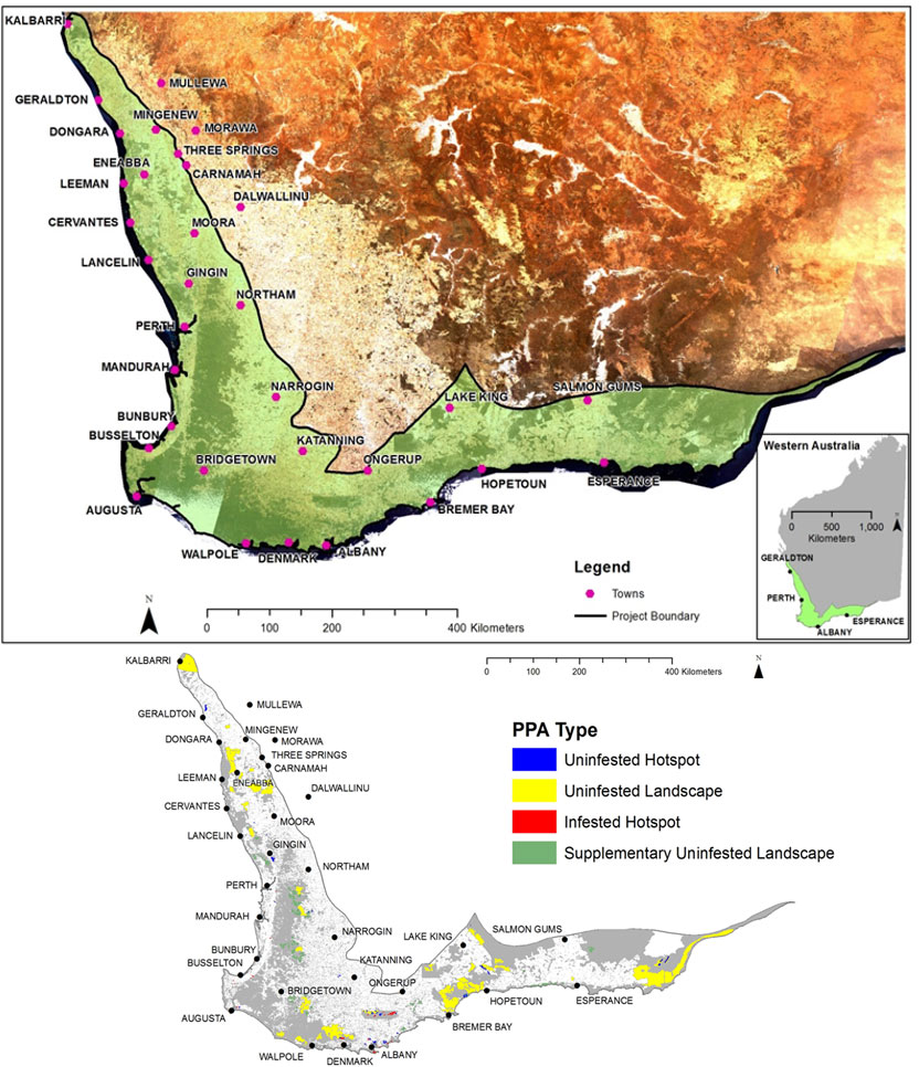 Map showing project area